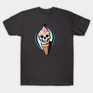 Skeleton skull I scream ice cream T-Shirt